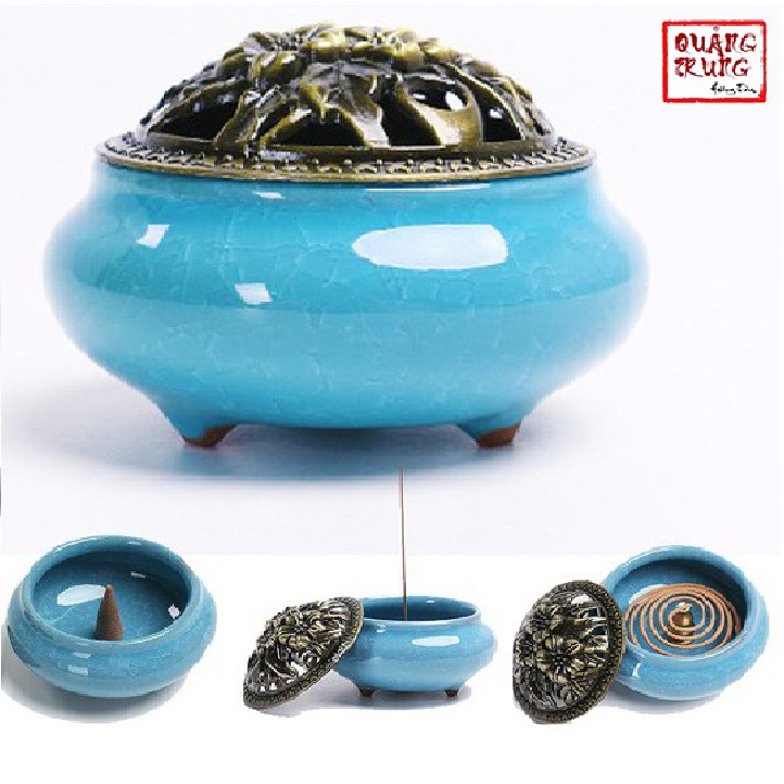 [Tặng Trầm] LƯ XÔNG TRẦM HƯƠNG - Đỉnh Đốt Nhang GỐM SỨ CAO CẤP | BigBuy360 - bigbuy360.vn