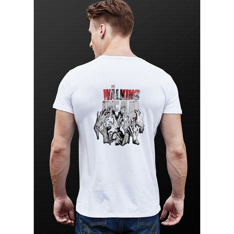 Áo thun cotton tay ngắn The Walking Dead dành cho nam và nữ
