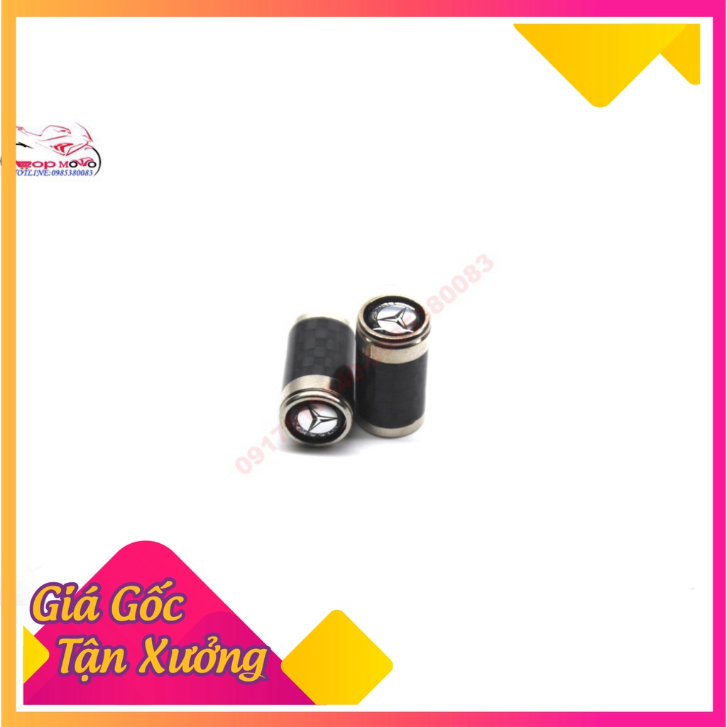 ỐC CHỤP CHÂN VAN CARBON CÓ LOGO GẮN CHO OTO - XE MÁY  (GIÁ 1 ĐÔI) (Ảnh Sp thật)