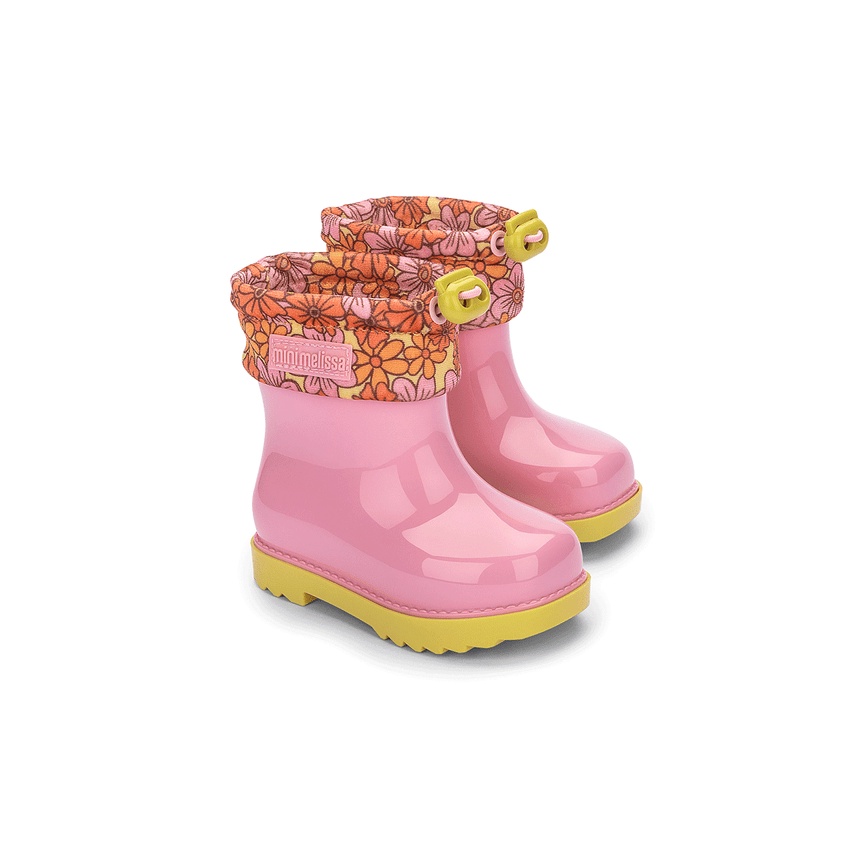 Giày nhựa thơm Melissa Rain Boot BB màu Hồng lấp lánh