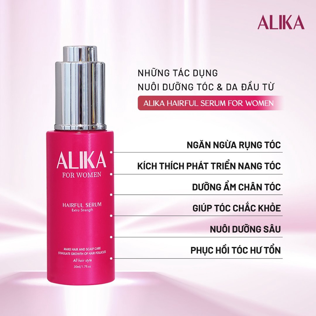 Bộ sản phẩm ngăn ngừa rụng tóc, kích thích mọc tóc nhanh chắc khỏe chuyên biệt dành cho Nữ ALIKA for women