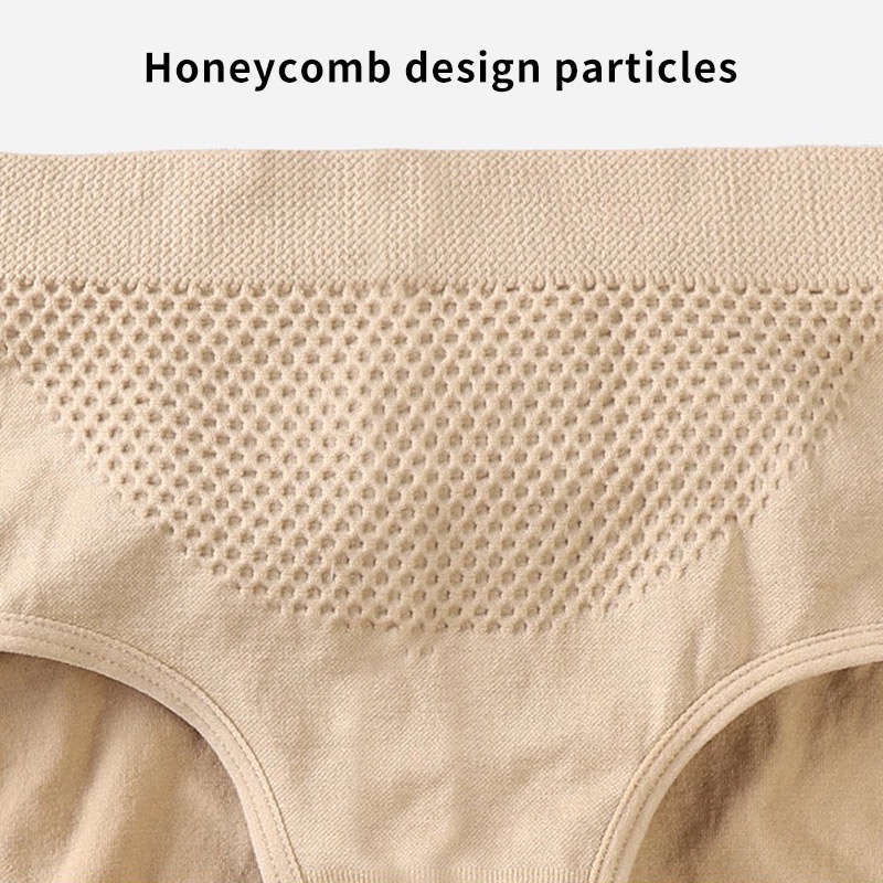 AOFEIQIKE Quần lót cotton lưng cao thoáng khí màu sắc đơn giản thời trang dành cho nữ