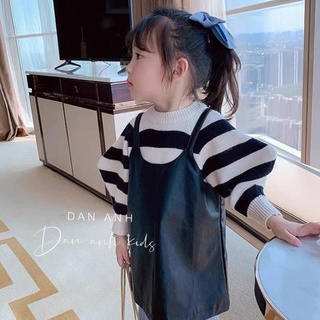 SET ÁO LEN VÁY DA KOREA CHO BÉ GÁI