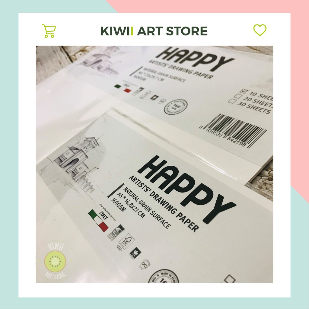 Giấy vẽ chì Happy A4/A5 160gsm