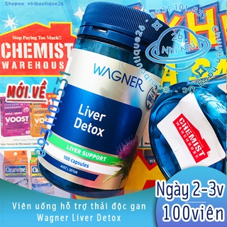 Wagner Liver Detox - Hỗ trợ thải độc gan  🔶 100 viên 🔶 Chuẩn Chemist Warehouse