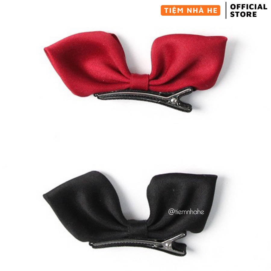 Nơ Kẹp Tóc Cho Bé Gái Tiệm Nhà He Phong Cách Tiểu Thư Cute Hàn Quốc
