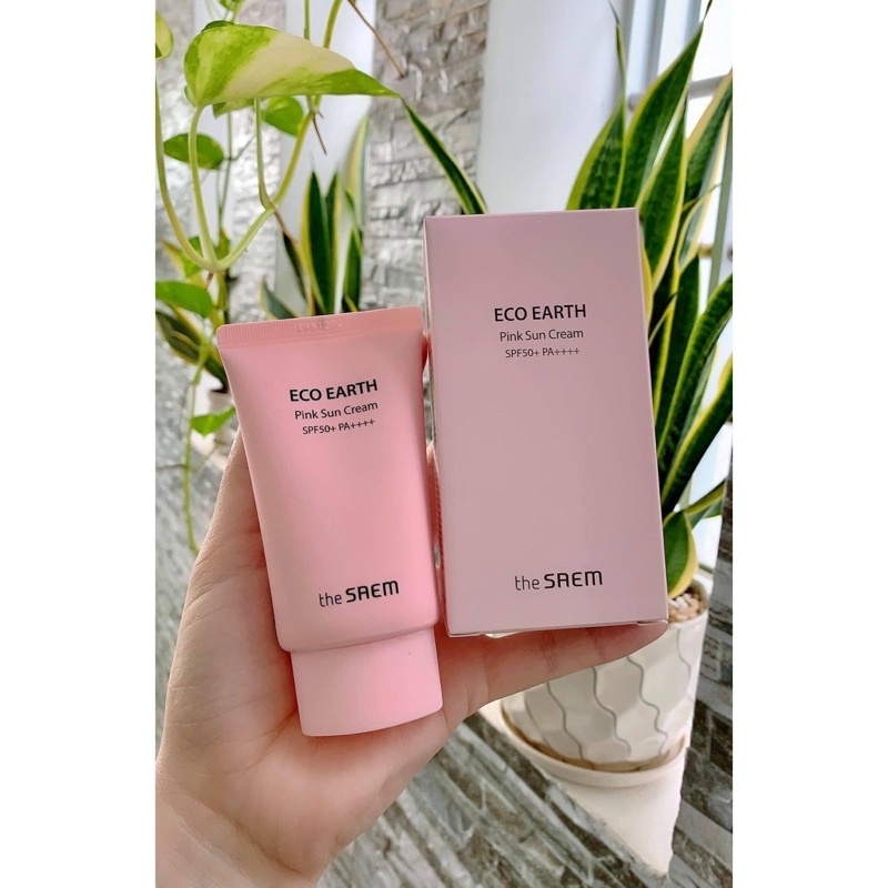 Kem Chống Nắng The SAEM Eco Earth Power Pink SPF 50+ PA+++ 50g