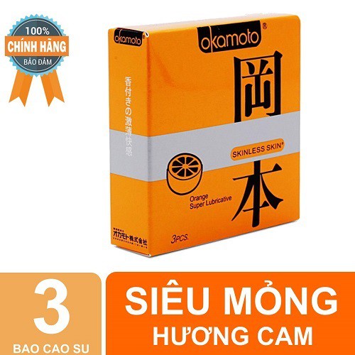 [SALE SỐC][CHÍNH HÃNG 100%] COMBO 2 Hộp Bao Cao Su Okamoto 001PU & Orange, Nhật Bản, 5 bao, Siêu mỏng_Dùng là mê