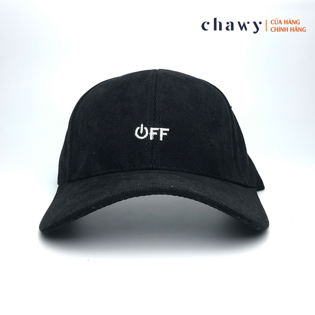 Mũ lưỡi trai nữ nam, Nón kết nhung nam nữ thêu chữ OFF phong cách Ulzzang Chawystore - K27