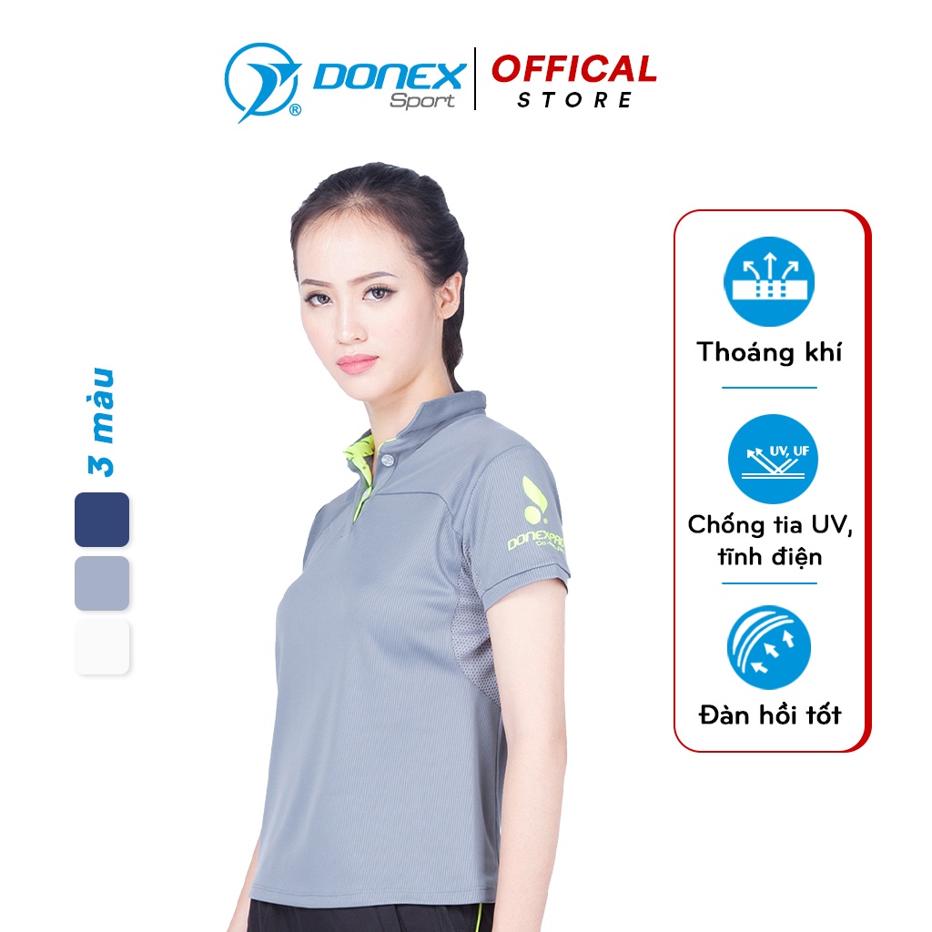 Áo Thể Thao Nữ DONEXPRO Chất Liệu Vải Cao Cấp, Mềm Mại Ôm Cơ Thể. Phối Màu Sang Trọng, Trẻ Trung, Năng Động AC-3356