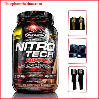 Sữa tăng cơ NITRO TECH RIPPED 2LBS (907g) VỊ CHOCOLATE – Kèm quà tặng – Hàng Chính Hãng Muscletech USA