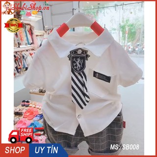 Set bộ bé trai cavat cộc tay 6-16kg - ảnh thật - shubishop.vn