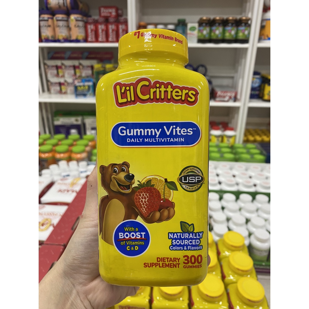 L'il Critters Gummy Vites Complete Multivitamin ( 300 viên )_NHẬP MỸ🗽✈️Mẫu Mới - Kẹo Dẻo Bổ Sung Vitamin Và Khoáng Chất