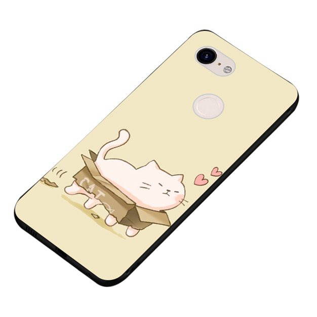Ốp điện thoại silicone hình mèo hoạt hình cho Google Pixel 2 3 XL