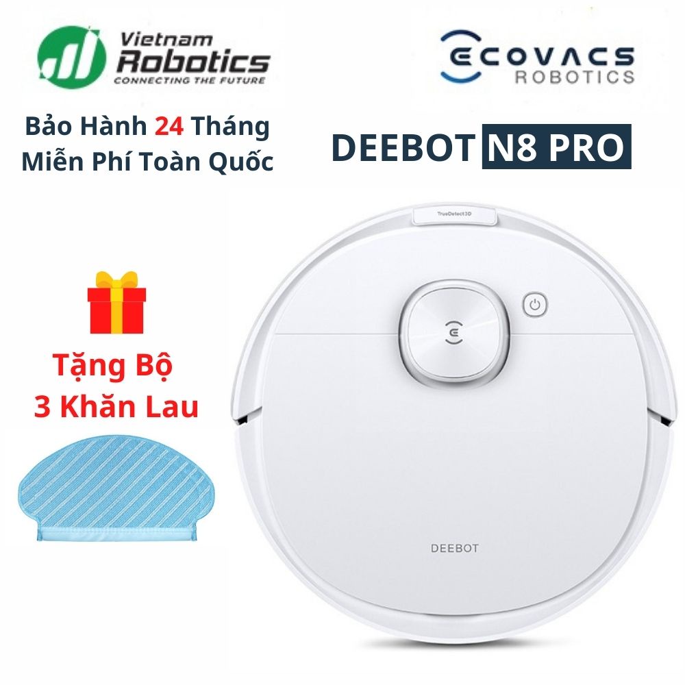 Robot hút bụi lau nhà Ecovacs Deebot OZMO N8 Pro - Bản Quốc Tế - Sử Dụng Tiếng Việt