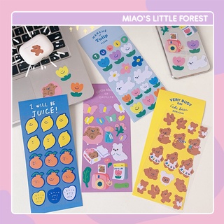 Sticker MIAO'S LITTLE FOREST hình dán xinh xắn phong cách Hàn trang trí sổ tay bullet journal MST375