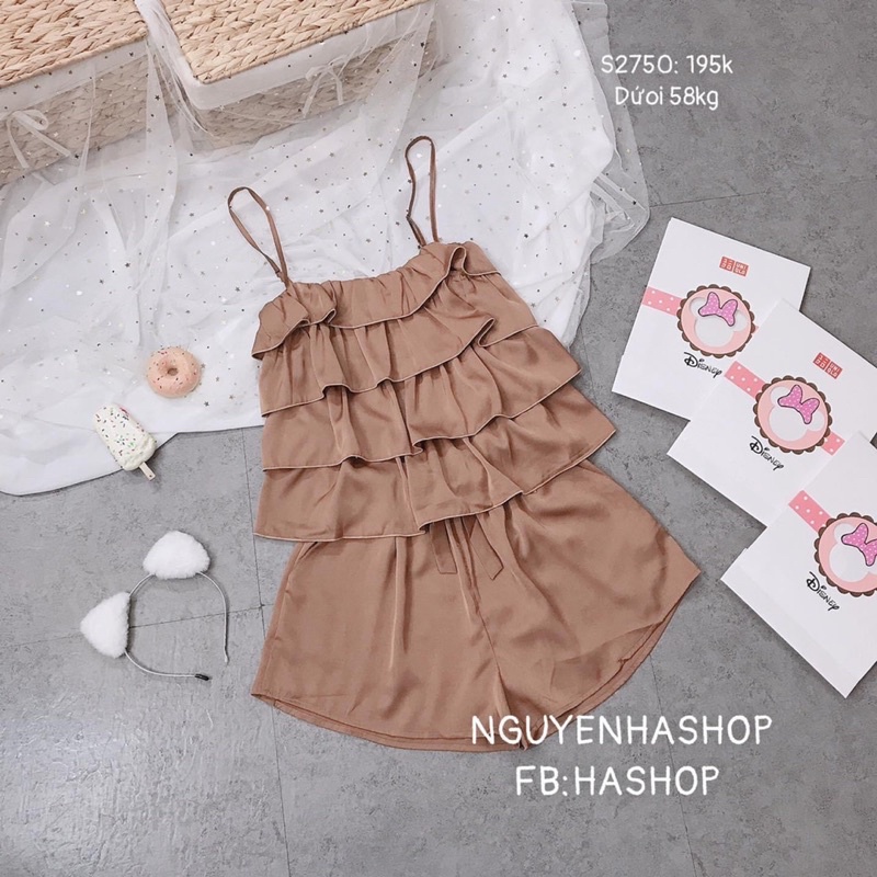 Bộ 2 Dây Tầng Lụa Satin