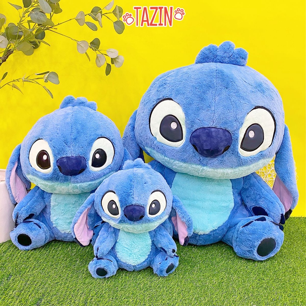 Gấu Bông Stitch Lông Mềm Màu Xanh Nhiều Size Dễ Thương, Gấu Bông Tazin Cao Cấp