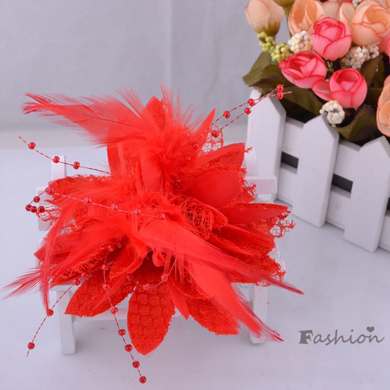 Cài Tóc Hình Hoa / Lông Vũ Thời Trang Cho Cô Dâu