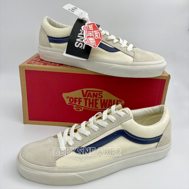 [GeekSneaker] Giày Vans Style 36 Bản Tiêu Chuẩn - Viền Kẻ Xanh