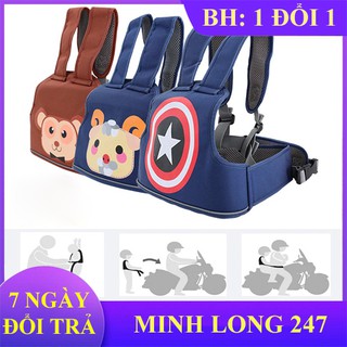 Đai xe máy cho bé có phản quang trai/gái