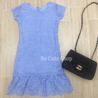 Đầm váy ren đuôi cá form suông Hàng QC