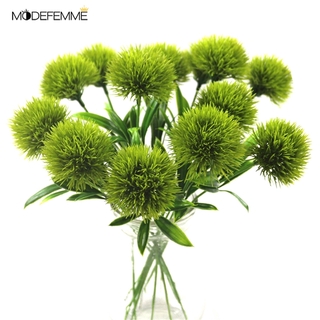 Hoa Dandelion nhân tạo/hoa Pompom với lá xanh/hoa giả nhựa để trang trí nhà/màu DIY bóng Dandelion