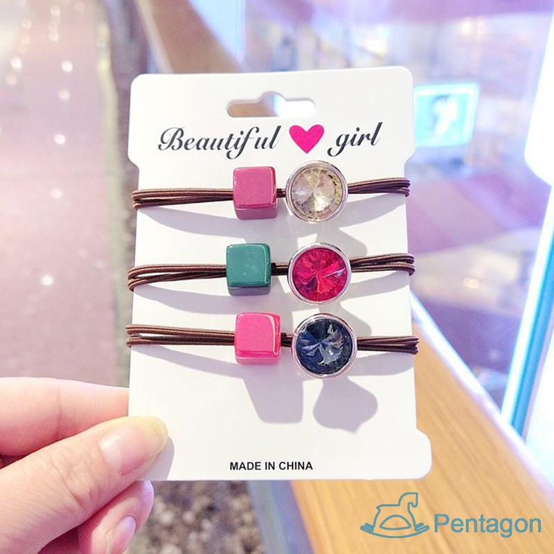 Dây Buộc Tóc Cao Su Đính Đá Thời Trang Đơn Giản