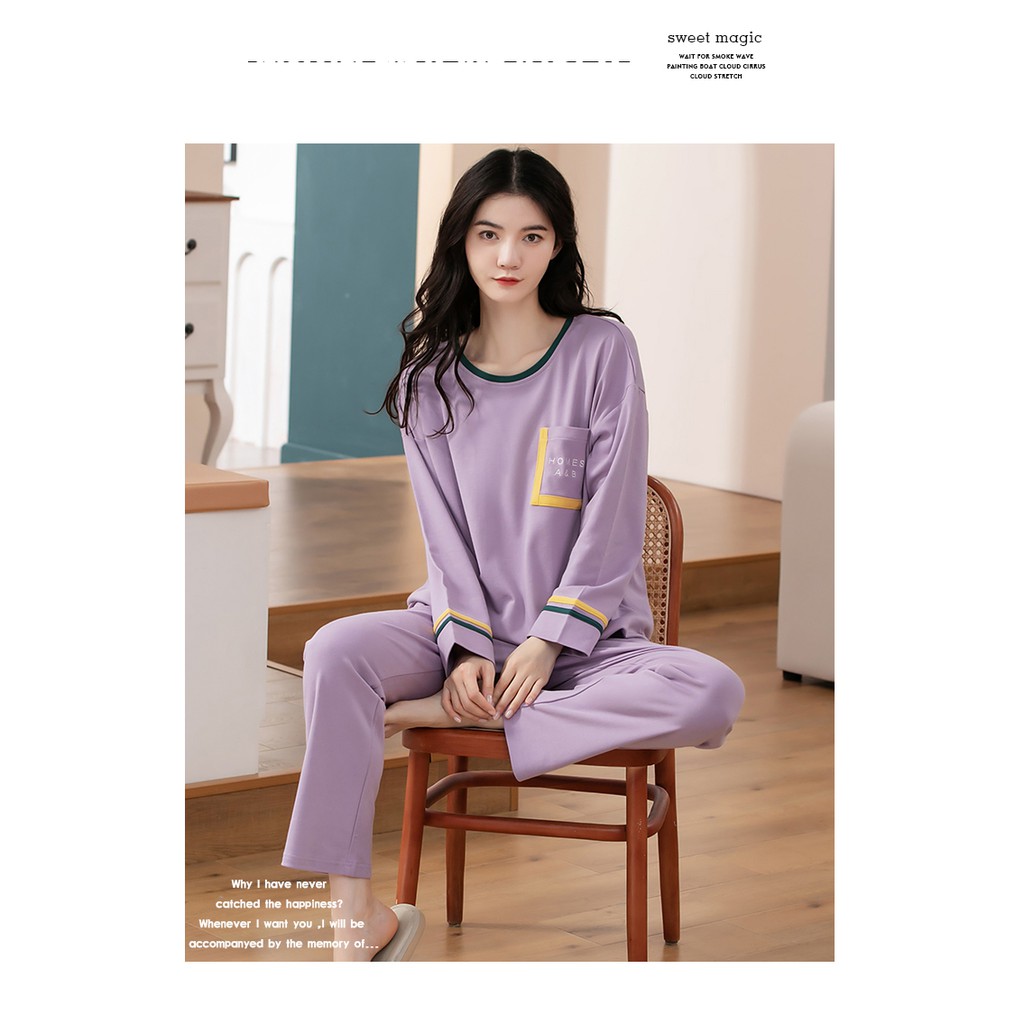 Đồ mặc nhà nữ thu đông chất cotton mịn đẹp - MH5136