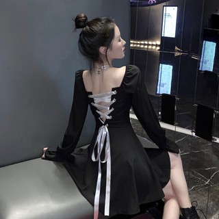 Váy nữ dáng xoè thắt nơ lưng