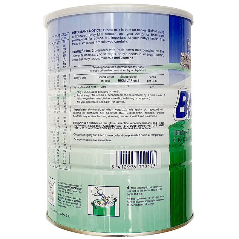 Sữa Biomil plus số 2 800g [Date 2022]