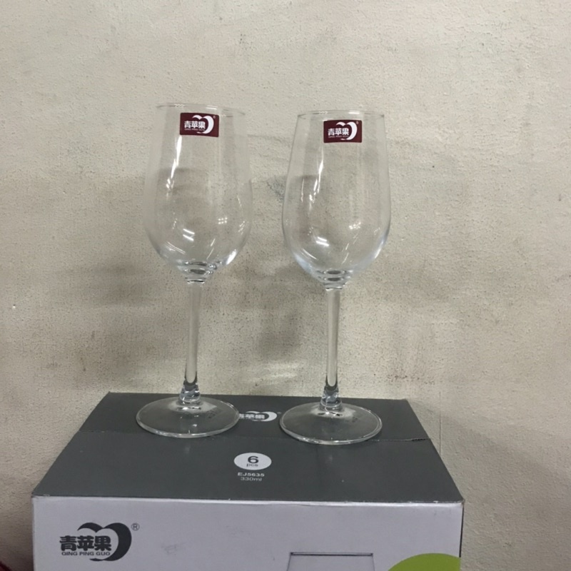 Bộ 6 Ly Rượu Vang Thuỷ Tinh Cao Cấp Dung Tích 285ml-330ml, Hàng Deli, Hãng Gloreca dày dặn