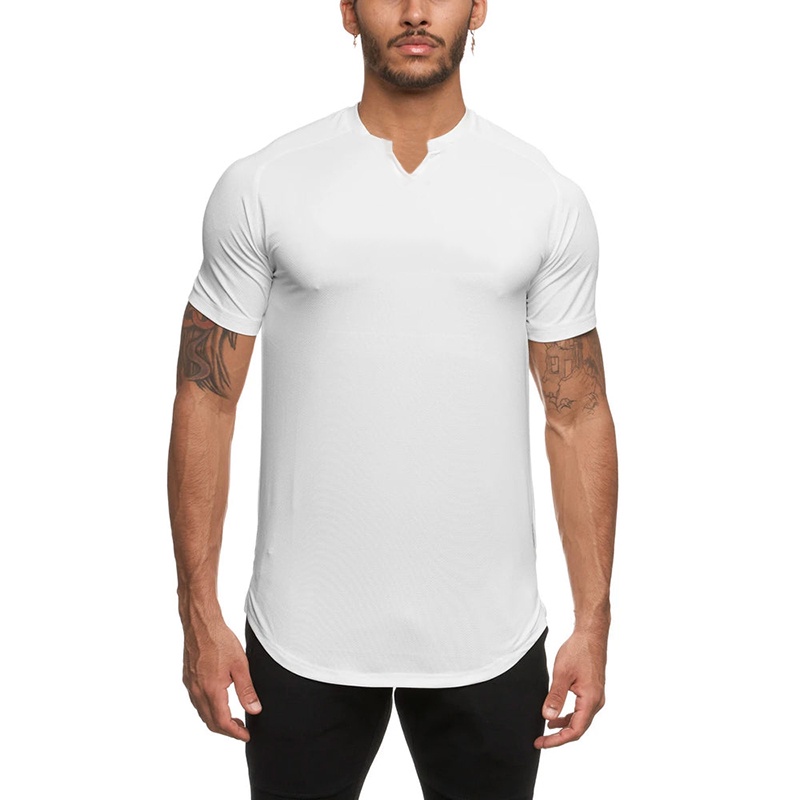 Áo Thun Tay Ngắn Cổ Chữ V Ôm Dáng Mẫu Mới 2022 Thời Trang Mùa Hè Cho Nam Size M-2XL