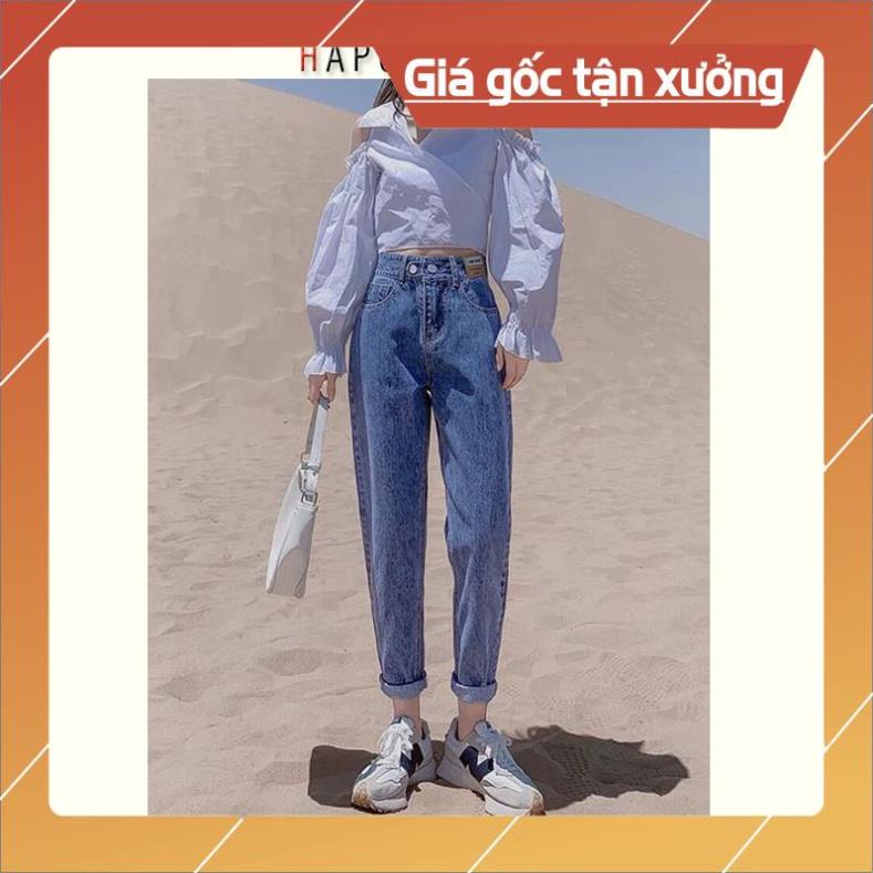 Quần jean bò baggy nữ jeans lưng cao chất xịn hàng Quảng Châu phong cách Hàn Quốc style hot năm 2021-HAPONO-J035