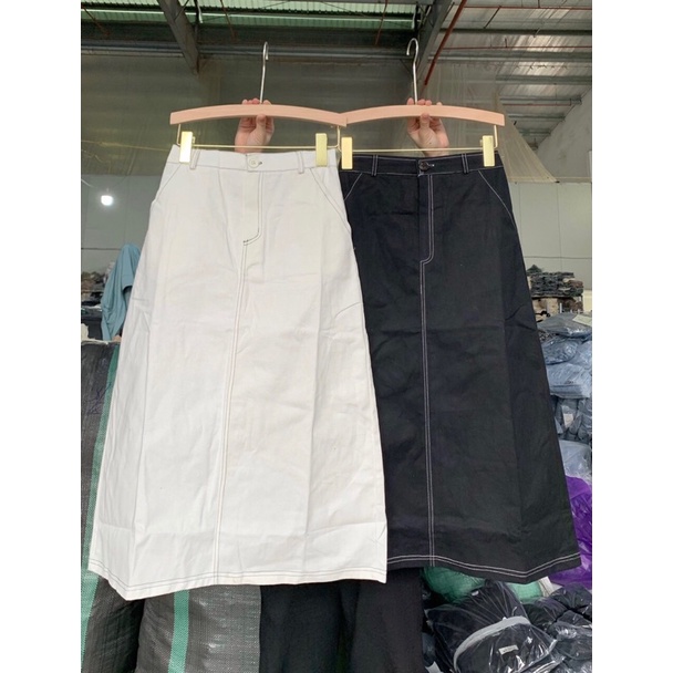 Chân váy viền chỉ quốc dân ulzzang hàng loại 1 (Ảnh thật)