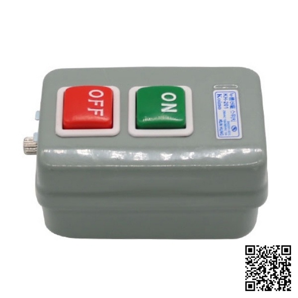 Công tắc bấm dính 3 pha KH-201 công tắc nguồn 10A, điện áp 380VAC tắt mở trực tiếp động cơ điện