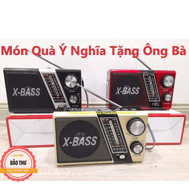 📻Máy nghe đài Radio FM AM❤️Chạy Usb Thẻ nhớ❤️Kiêm Đèn Pin ❤️Loa to Tiếng Hát Hay Bắt sóng Tốt Waxiba XB- 752URT