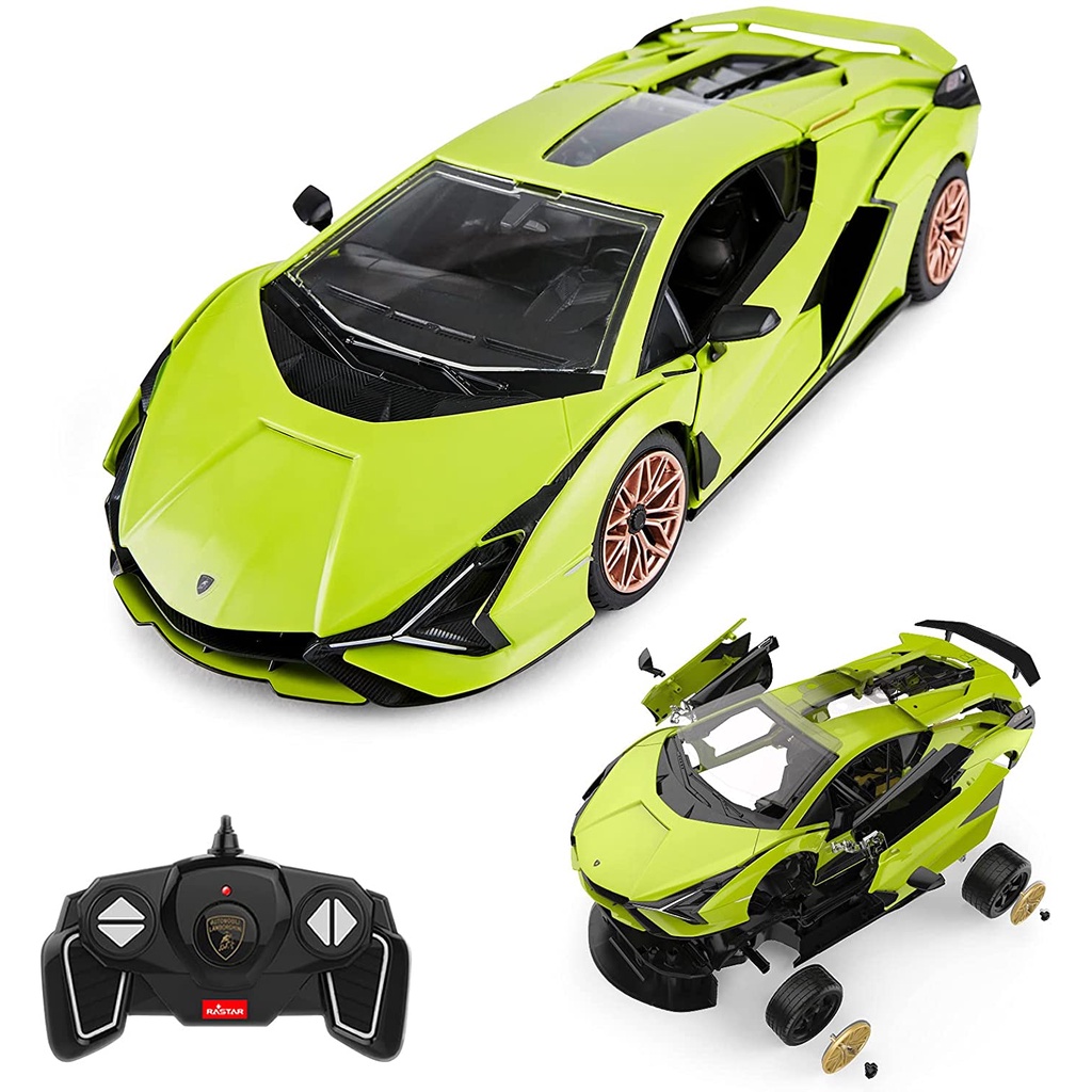 Đồ chơi lắp ráp phát triển trí tuệ điều khiển từ xa. Xe đua Lamborghini Sian RASTAR 97400