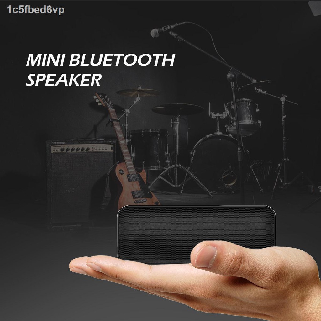 bluetooth receivermic không dây▫Loa bluetooth không dây BT202 hình vuông đôi mini bỏ túi kim loại di động siêu mỏng