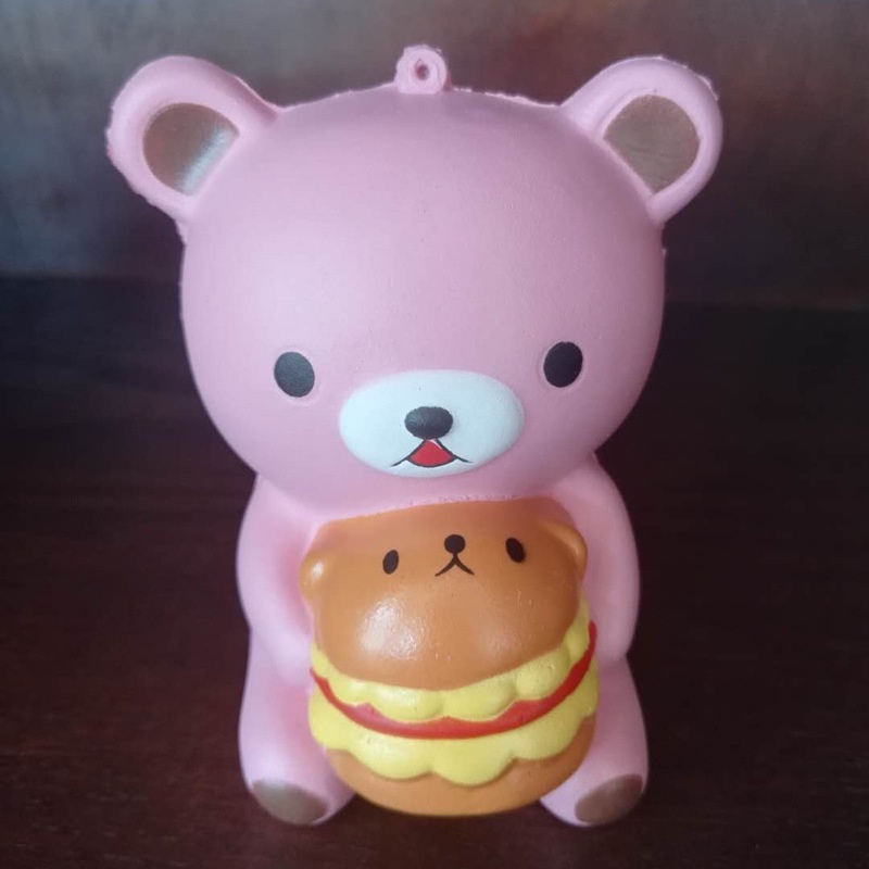 Squishy Lớn JUMBO Hình Gấu ôm bánh gấu nâu Đồ Chơi Xốp Giảm Stress Hình mềm mịn dễ Thương đàn hồi Cho Bé