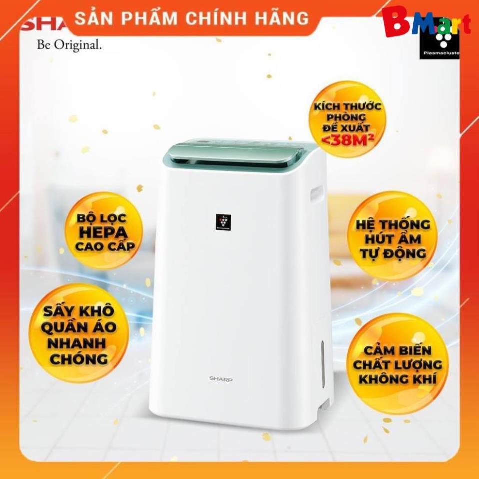 Máy hút ẩm và lọc không khí Sharp DW-E16FA-W (38m2) [ Hàng chính hãng - Bảo hành 12 tháng ]  - BM