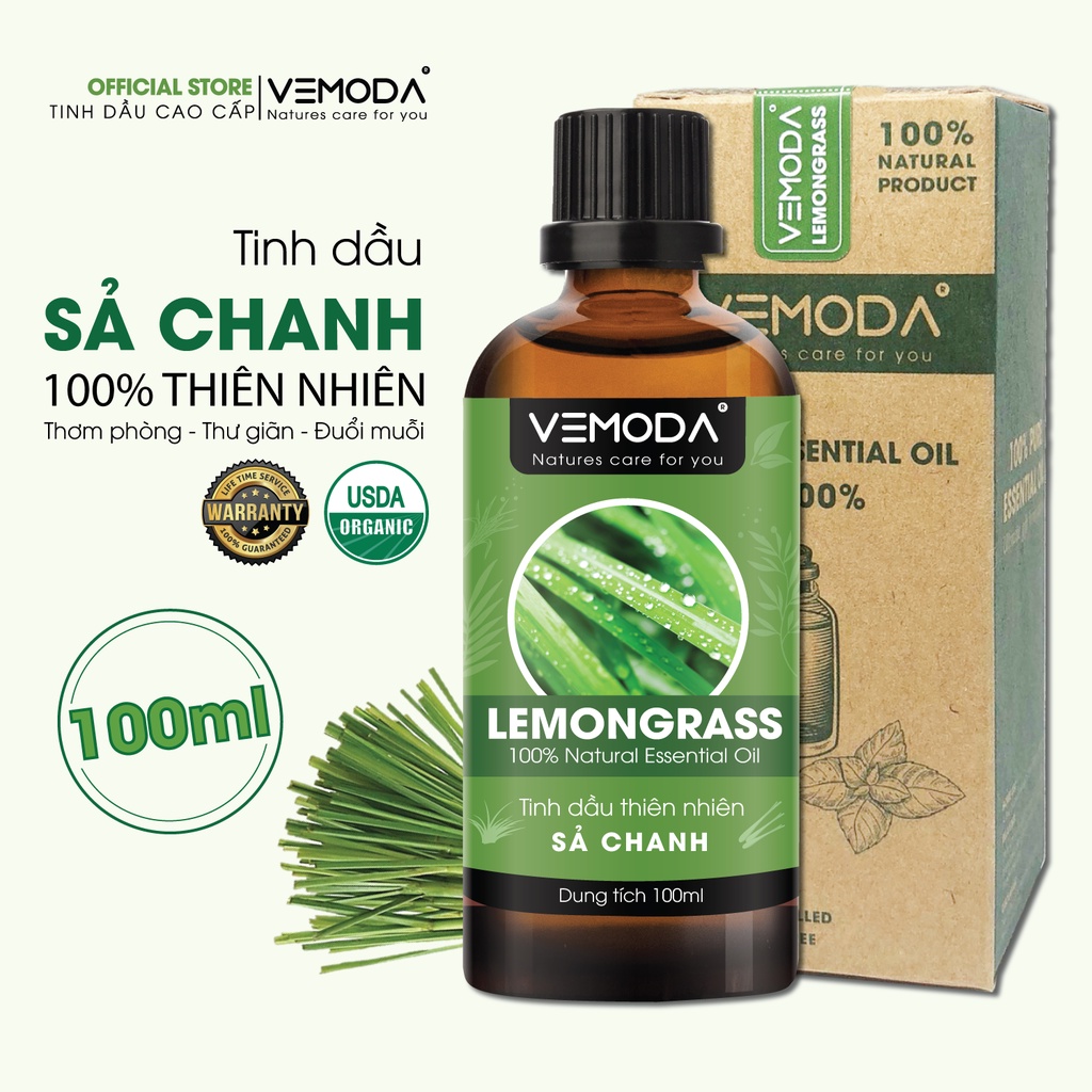 Tinh dầu Sả chanh xông phòng cao cấp Vemoda dung tích 100ml