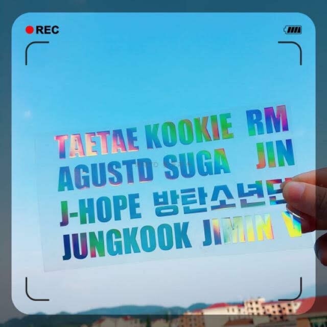Sticker Hologram BTS