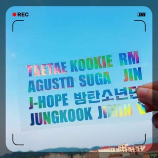 Sticker Hologram BTS