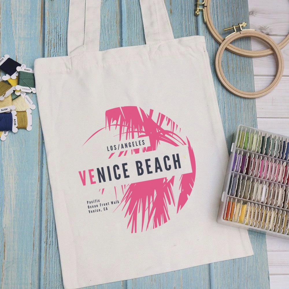 Túi vải túi Tote SUMMER - Mẫu 5 vải canvas dày đẹp cho nữ có khóa miệng đi học đi chơi. In hình theo yêu cầu
