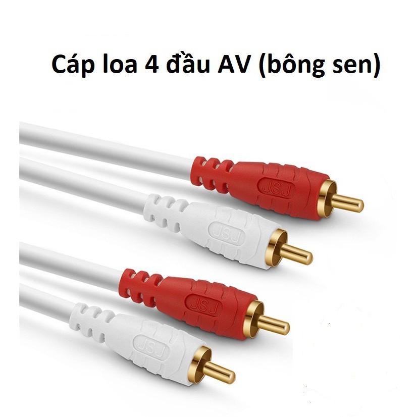 [Mã ELHACE giảm 4% đơn 300K] Dây AV (Cáp Audio) 4 đầu hoa sen dài 1.8m Suny