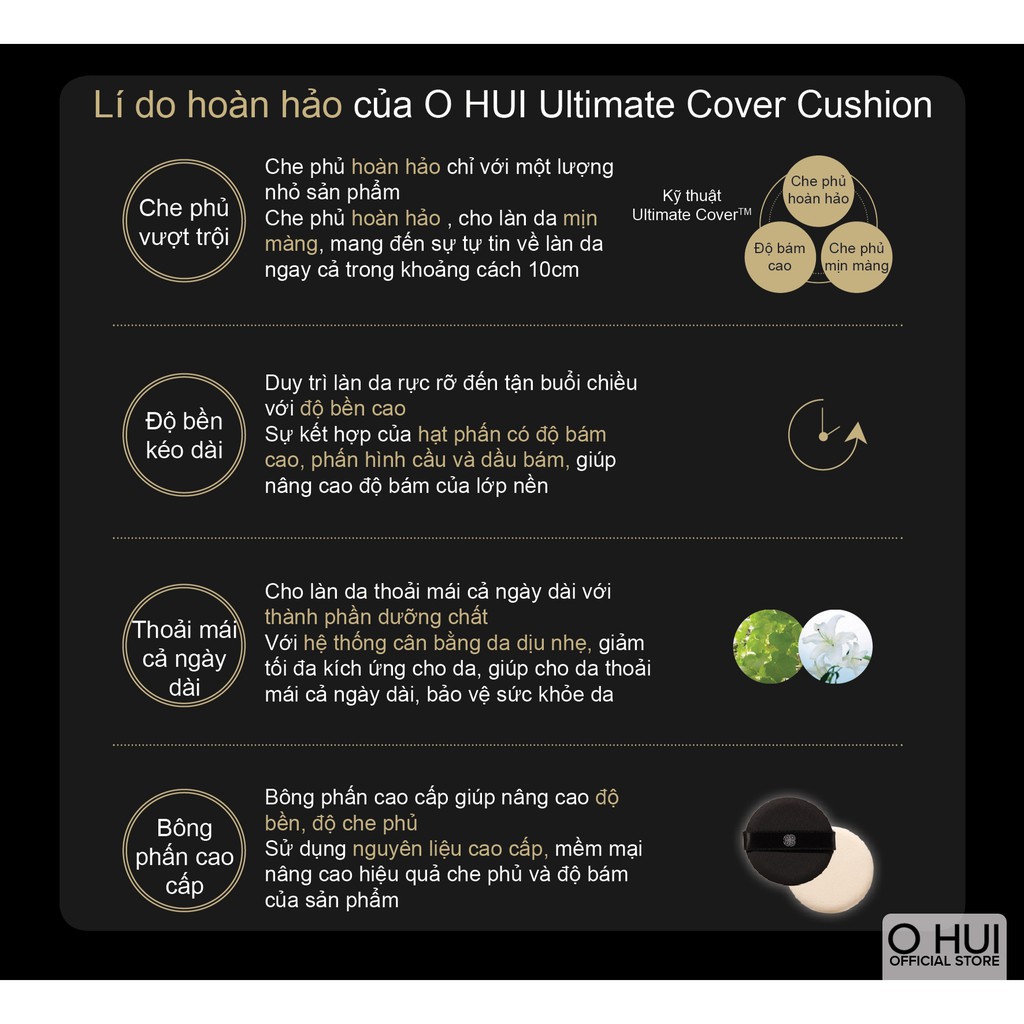 Phấn Nước OHUI Ultimate Cover Cushion Matt Finish SPF50+ 30g | BigBuy360 - bigbuy360.vn
