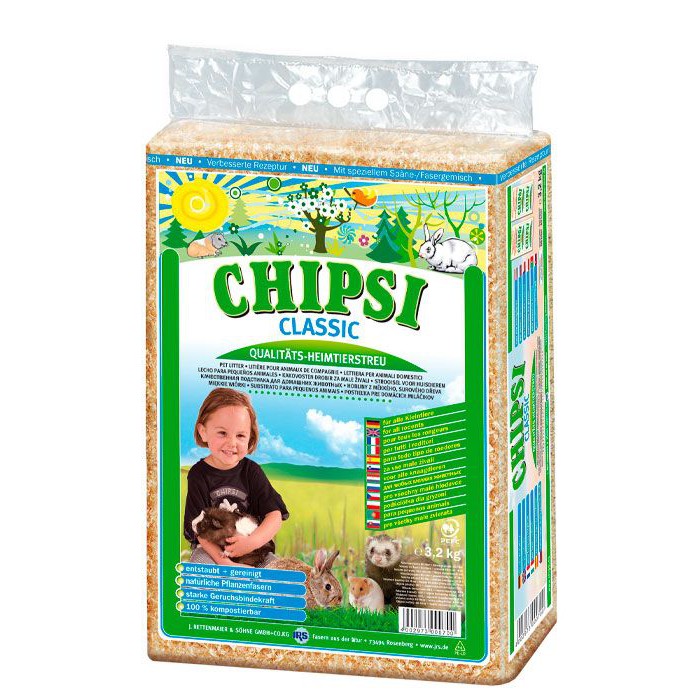 Mùn cưa Chipsi 60L (3,2kg) - lót chuồng cho hamster, nhím, thỏ, bọ...