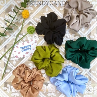 Dây buộc tóc scrunchies vải lụa phi bóng lụa satin nhiều màu