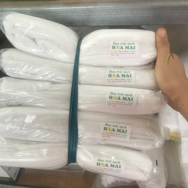 100 túi bao trái cây Hoa Mai kích thước 30x25